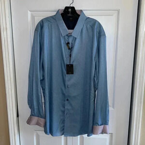 AKA, “also known  as” men shirt,XXL, office,slim fit,two tone,classy, event ,NWT